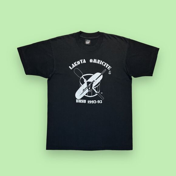 Vintage Early 90's Screen Stars Single Stitch BHSU Native American Graphic Tee L - Picture 11 of 11